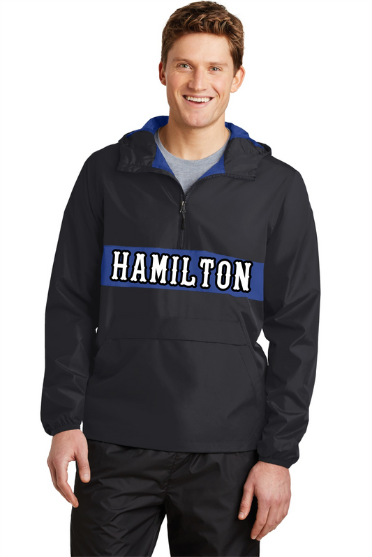 Hamilton Soccer Black/Royal Windbreaker (Add-On)