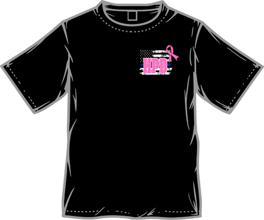 HPD Support Cancer Pink/Blue Line Tshirt/Sweatshirt